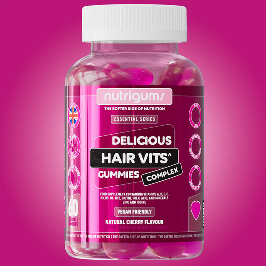 Hair Vits Biotin Complex Cherry Flavour - 60 Vegan Gummies