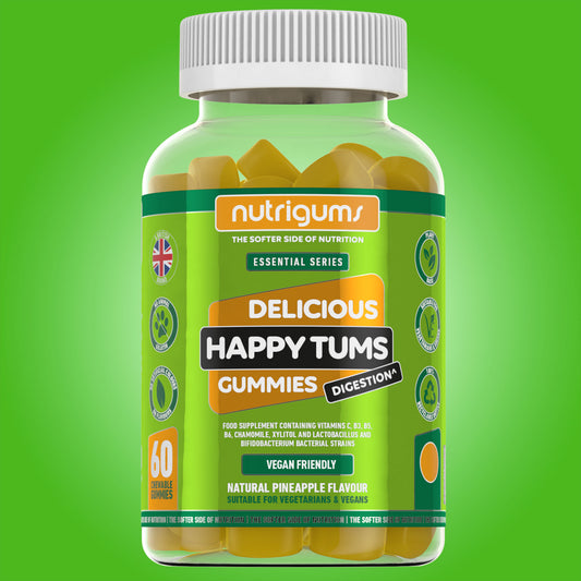 Happy Tums (Probiotics) Pineapple Flavour - 60 Vegan Gummies